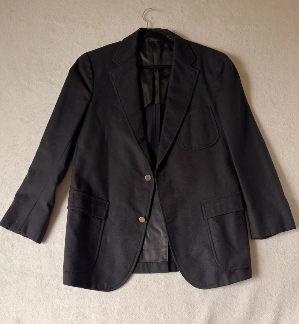 Brooks Brothers Makers Navy Wool Sack Jacket USA-Made 42 L